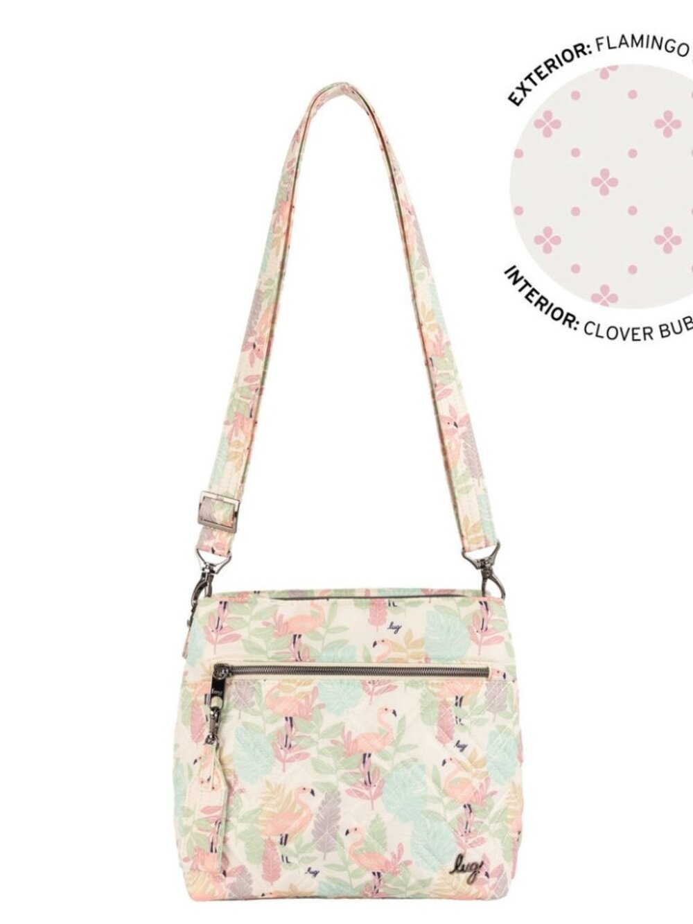 LUG - Double Dip Crossbody Bag in Flamingo Foliage